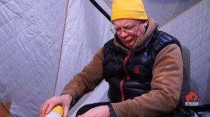 Ночная ловля рипуса в палатке на озере Увильды