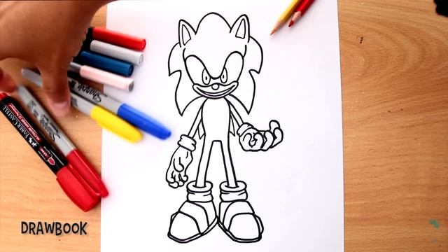 How to draw Sonic.EXE (step by step)