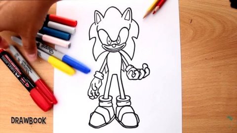 How to draw Sonic.EXE (step by step)