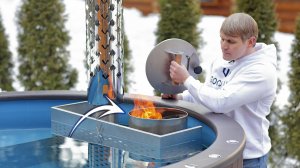 Уличная купель с САМЫМ БЫСТРЫМ НАГРЕВОМ ВОДЫ и погружной печкой 35КВт - BOOST #уличнаякупель #фурако