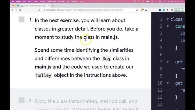 Intro to JavaScript Classes, What are Classes in JavaScript, Use JavaScript Classes, JS Codecademy