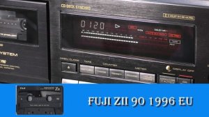 Аудиокассета Fuji ZII 90 1996 года. Распаковка, тест на запись.