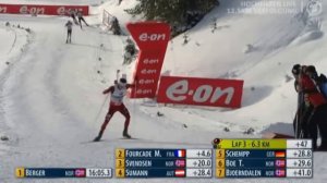 Биатлон Мужчины Гонка преследования 12,5 км. 8 декабря 2013 г. Хохфильцен Австрия