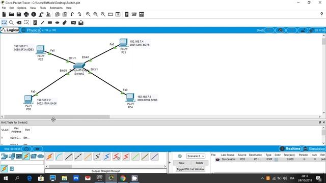 Switch e MAC table смотреть онлайн