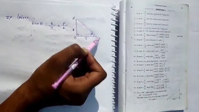 if tan theta=4/3, show that sin theta + cos theta =7/5 |Edulover
