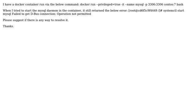Unix & Linux: Docker for mac --privileged not working смотреть онлайн
