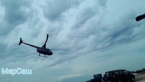 На споте Кайт-Сёрфа летают вертолёты , Арабатка Геническ.