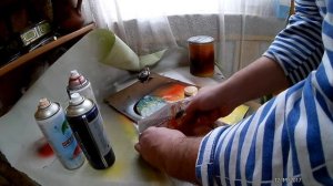 Рисуем "картину" за 10 минут!!!Аэрозольными балончиками-КОСМОС