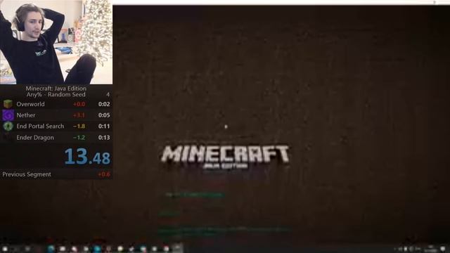 [World Record] (13.48) Minecraft: Java Edition Any%, Random seed, Without glitches INSANE смотреть онлайн