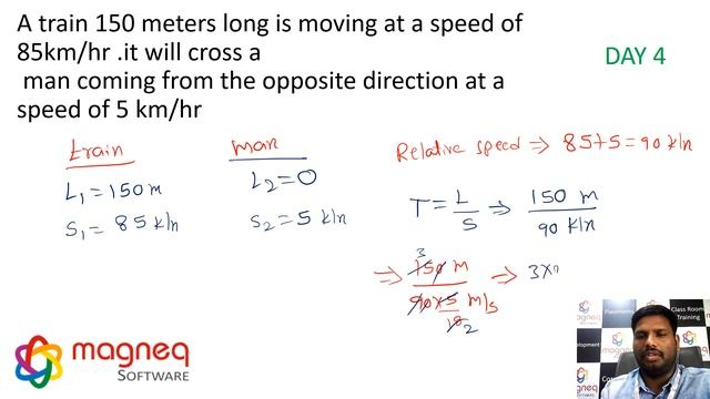 Day-4 Basics of TRAINS || 30 Days Course || Aptitude Tricks || @magneqsoftware6896 смотреть онлайн