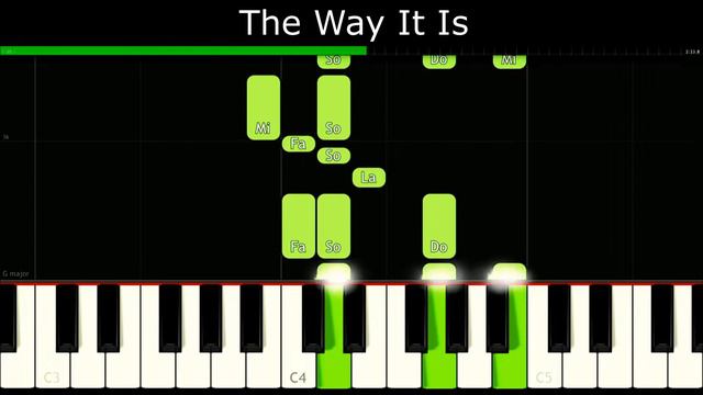 The Way It Is [Easy Piano Tutorial] | SHEET MUSIC + MIDI 🔥 смотреть онлайн