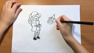 Как быстро нарисовать Диппера и Мейбл | Рисуем Гравити Фолз