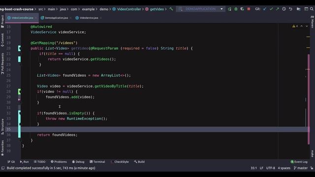 Spring Boot Tutorial - HTTP Status | Custom Exception #5 смотреть онлайн