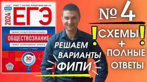 Полный разбор 4 варианта фипи Котова Лискова | ЕГЭ по обществознанию 2024 | Владимир Трегубенко