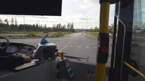 Sweden, Stockholm, bus 583 ride from Arlanda Airport Terminal 5 to Märsta Station