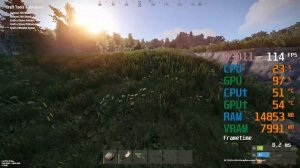 Radeon RX 6600 -- i5-13500 -- Rust FPS Test