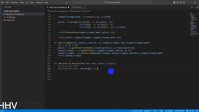 Python - Deepfake example with OpenCV step by step