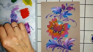 Петриковская роспись, гуашь