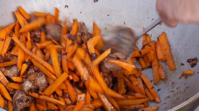 Ферганский плов на костре в казане | Узбекская классика