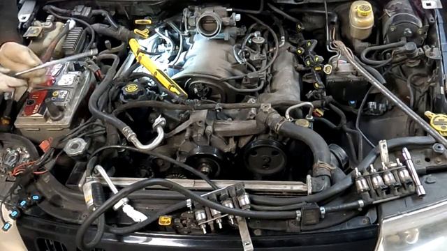 Jeep grand Cherokee 4.7 V8 Проблема с двигателем , разбираем подкапотное для вынимания двигателя