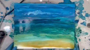 Landscape with Alcohol Ink! #tlp #alcoholink #alcoholinkart