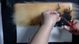 Живопись шерстью. Мастер-класс "Зимнее утро"