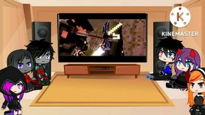 Rainimator friend's react to "The End" - Minecraft Music Video Part 6