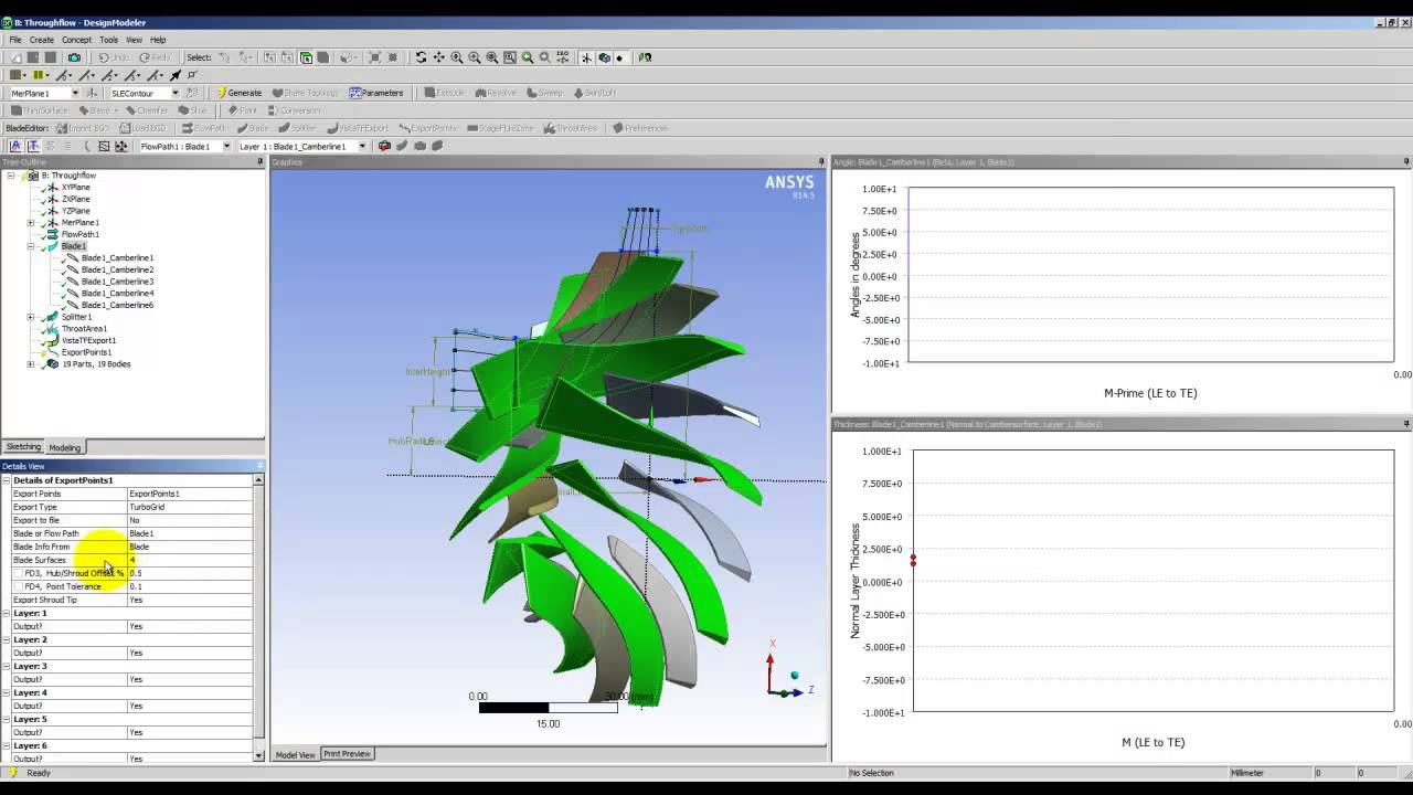 Расчёт центробежного компрессора в приложениях Ansys Turbo