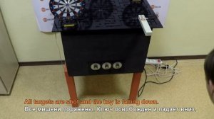 Laser gun with 4 targets/Лазерный пистолет с 4 мишенями (real life escape puzzle)