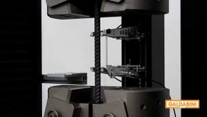 Испытания на растяжение арматуры на разрывной машине Galdabini Quasar 600