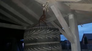 Боксерская груша из покрышек