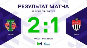 МФЛ. Торпедо - Химки. 24-й тур. Группа II. Обзор