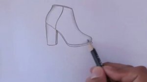 How to draw girl Shoes drawing easy| Heel Shoe drawing Pencil Sketch step by step tutorial