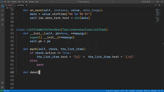 Build "Task Manager" Mobile App with Kivy Framework / Python