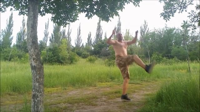 Художник Гнутов-Баюн учится прыгать