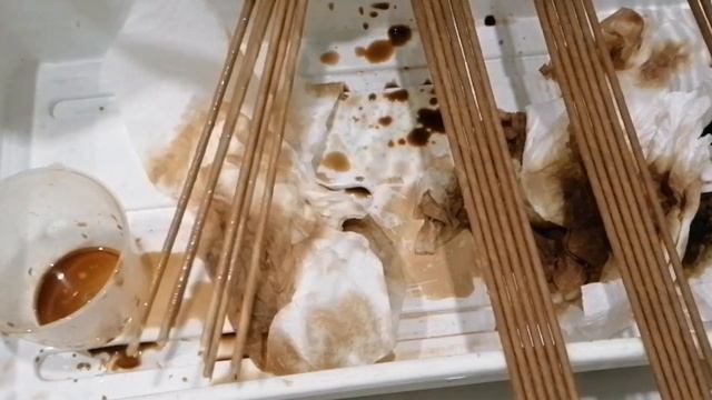 Покраска газетных трубочек морилкой палисандр, пропорции, оттенки. смотреть онлайн