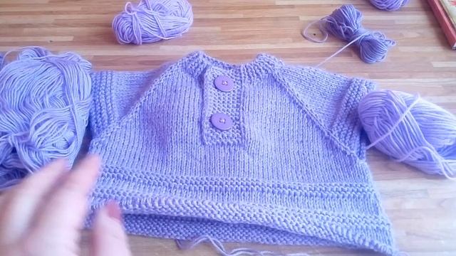 Детский джемпер "Сиреневое настроение" - Начало процесса смотреть онлайн