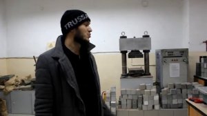 Испытание газобетонных блоков на СЖАТИЕ