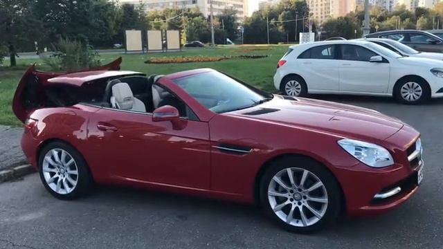 Mercedes SLK-200 roof withdrawing смотреть онлайн
