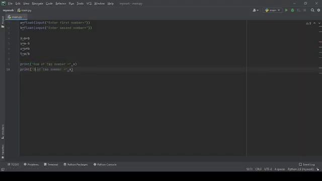 Python Exercises-3|Simple Calculator