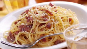 Паста КАРБОНАРА. Спагетти Карбонара с беконом и яйцом