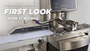 Chocolate enrobing table First look + how it works | KADZAMA