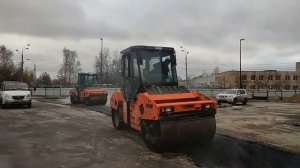 Наша стройка. Ноябрь 2022. Укладка асфальта.