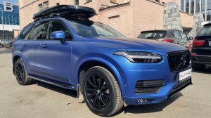 Volvo XC90 в синий винил Oracal 970 и матовая антигравийная от OKLEYKA.PRO ®