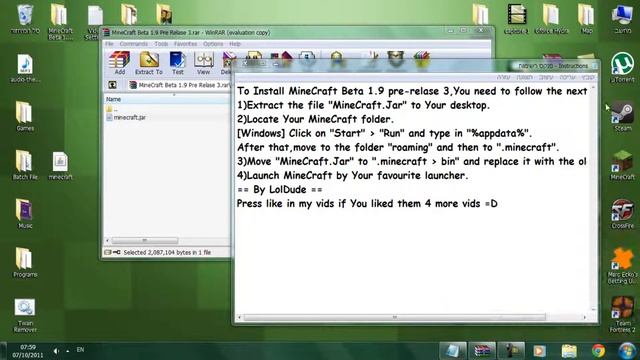 MineCraft Beta 1.9 Pre-Relase 3 Download + Install Tutorial [HD] смотреть онлайн