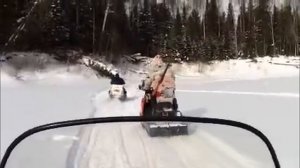 Snowmobile accident - Как "правильно" ехать на снегоходе...