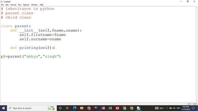 PYTHON CLASS,OBJECT, PARENT CLASS, CHILD CLASS, INHERITANCE IN PYTHON, SUPER()  ,SELF PARAMETER