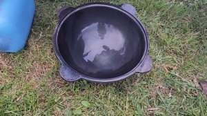 Купили казан. Обжиг и прокаливание чугунного казана/Как подготовить новый казан