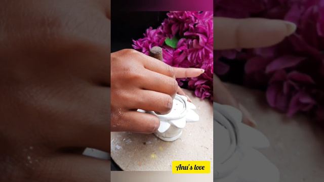 Waste material se lotus incense holder making //Wall putty incense holder making смотреть онлайн