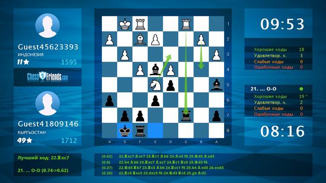 Chess Game Analysis: Guest45623393 - Guest41809146 : 0-1 (By ChessFriends.com) смотреть онлайн